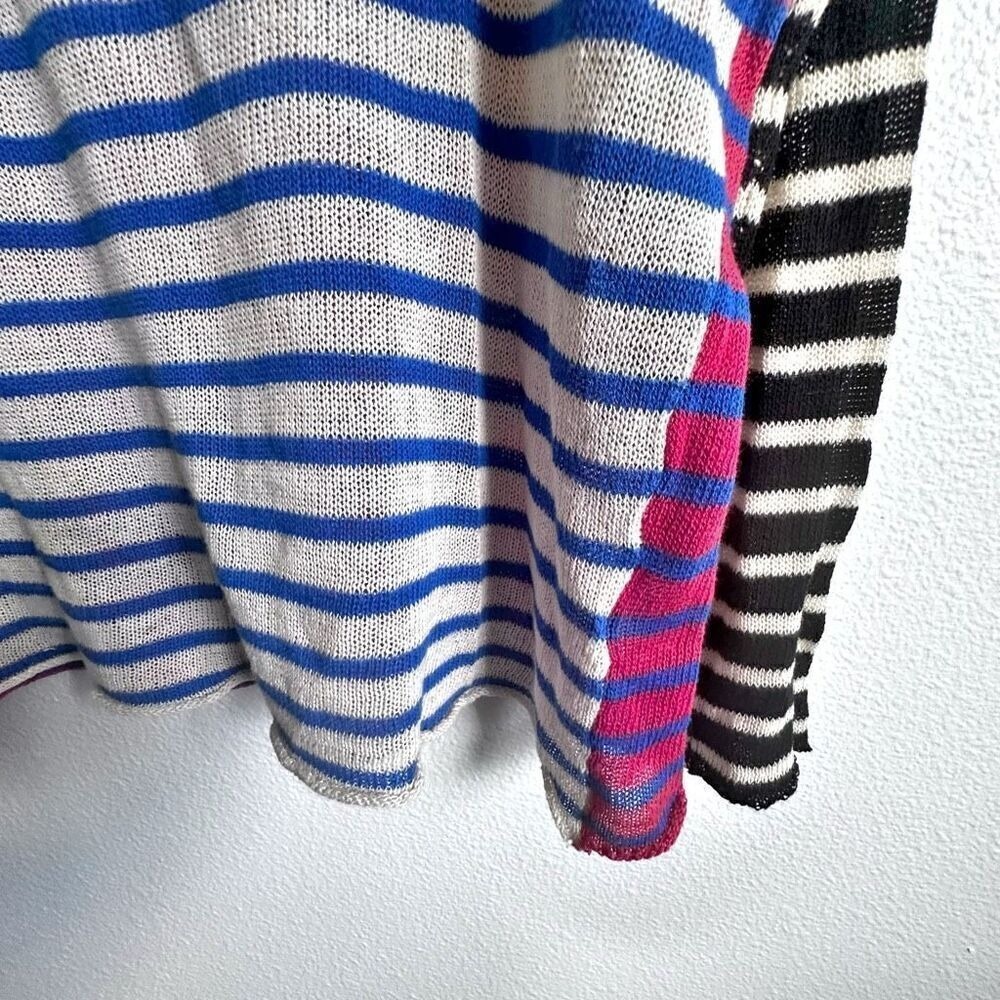 NSF | Stripe Striped Multi Color Slouch V-neck Long Sleeve Knit | Size Small - Picture 5 of 7